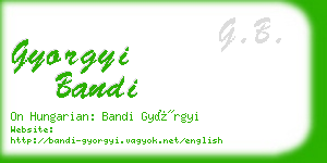 gyorgyi bandi business card
